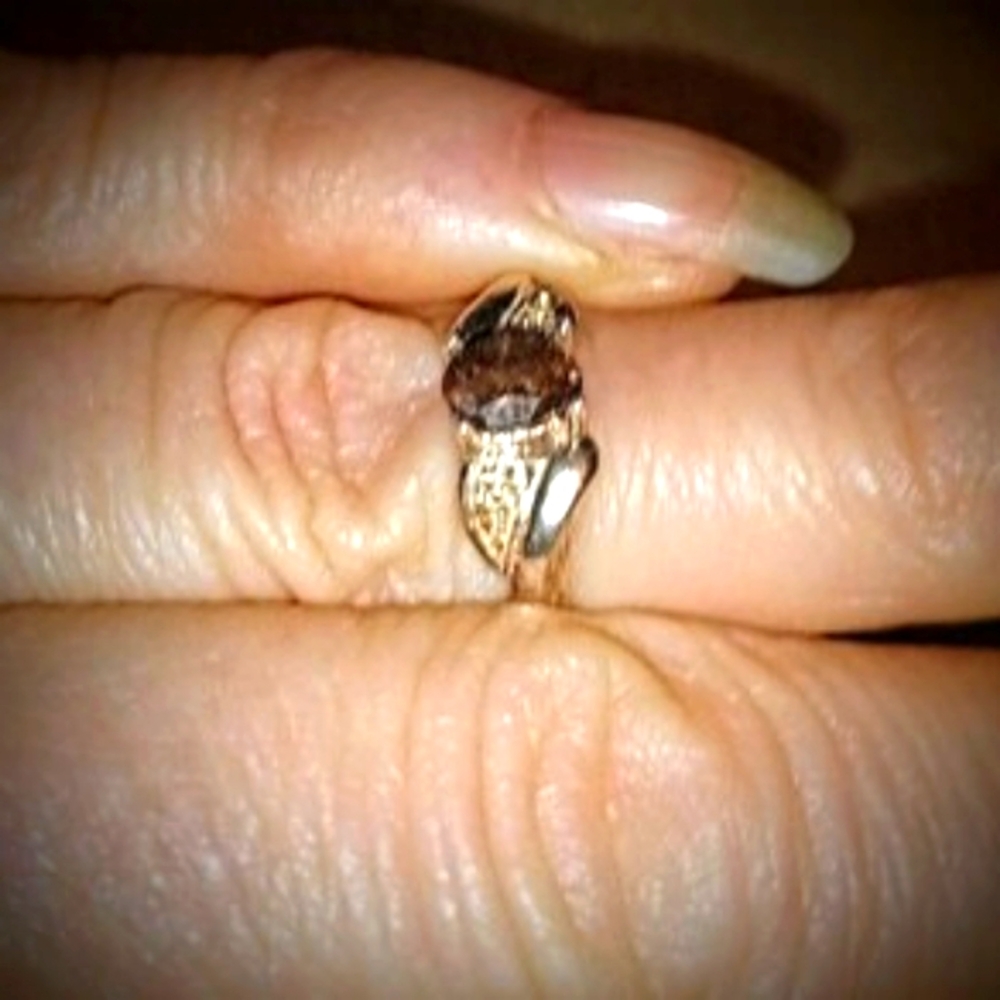 Natural Color Change Axinite Sapphire Engagement Ring